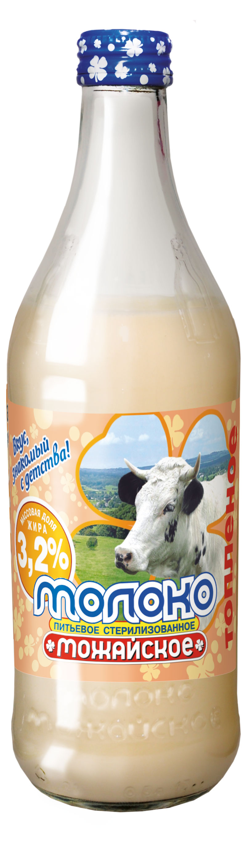 Молоко питьевое «Можайское» топленое стерилизованное 3,2% БЗМЖ, 450 мл