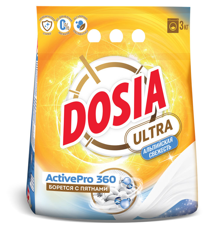 Стиральный порошок Dosia Ultra «Альпийская свежесть», 3 кг