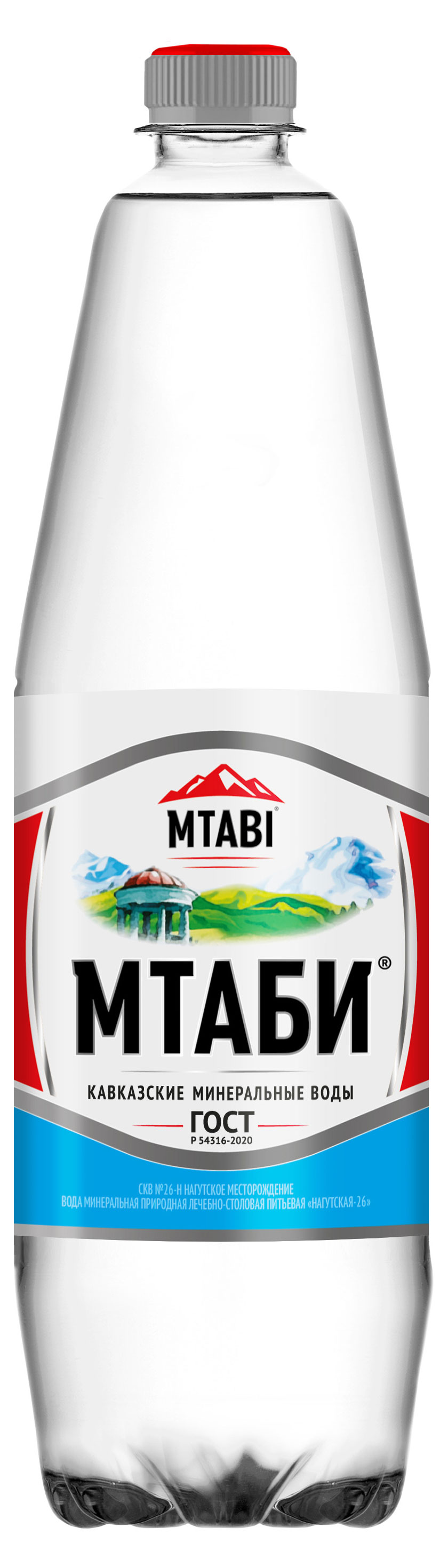 МТАБИ | Вода минеральная «МТАБИ» Нагутская-26 с газом, 1,25 л