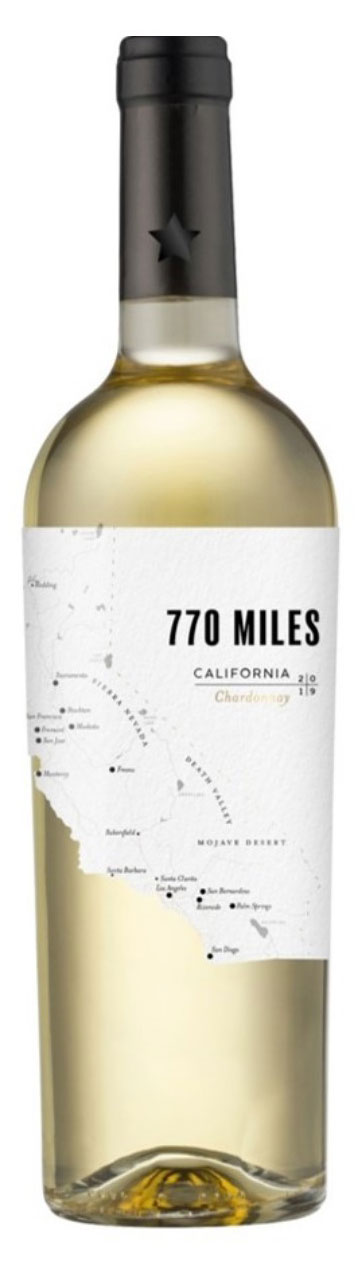 Вино 770 Miles Chardonnay белое сухое США, 0,75 л