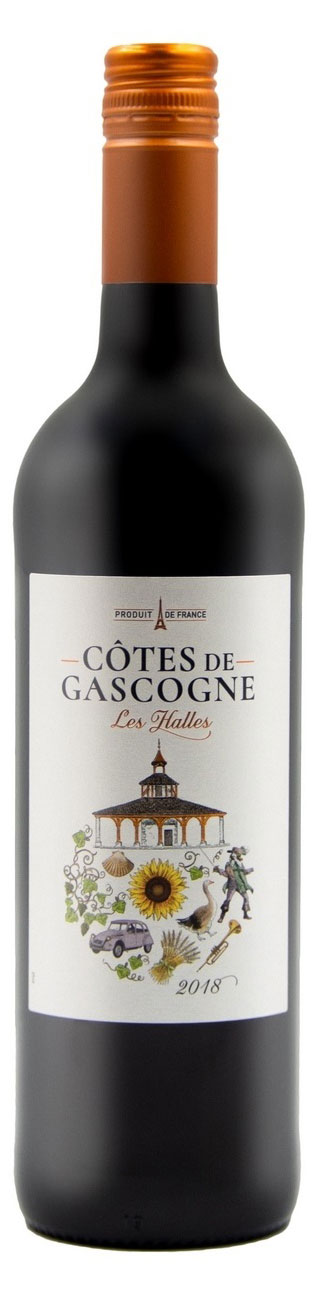 Cotes de Gascogne | Вино Cotes de Gascogne Les Halles красное полусухое Франция, 0,75 л