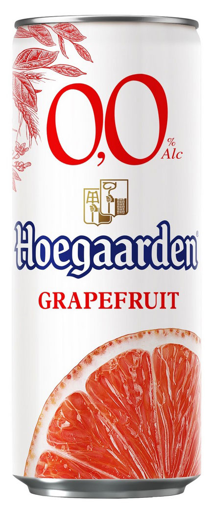 Hoegaarden | Пивной напиток Hoegaarden Грейпфрут безалкогольный светлый нефильтрованный 0%, 330 мл