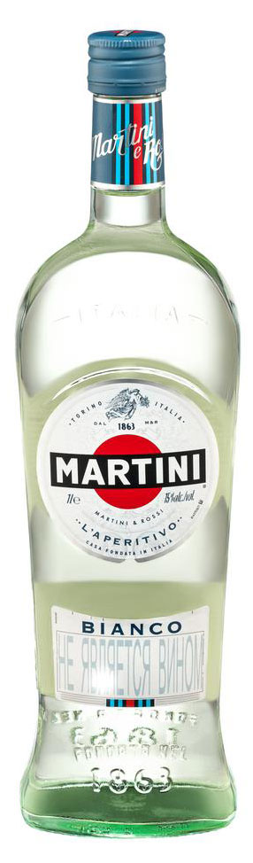 Martini | Вермут Martini Bianco белый сладкий Италия, 1 л