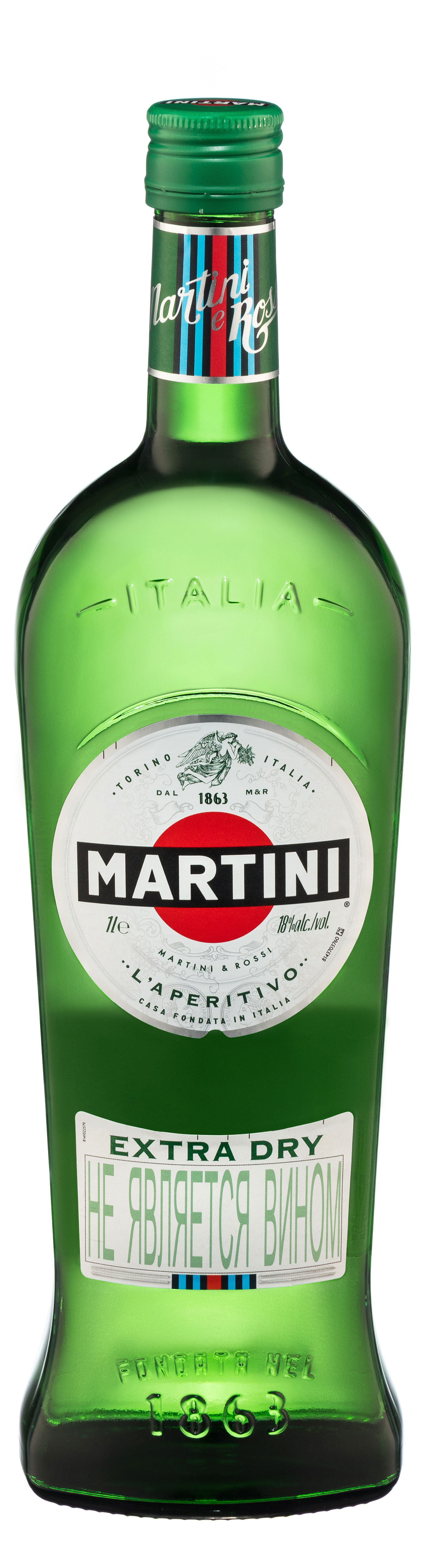 Martini | Вермут Martini Extra Dry белый сухой Италия, 1 л