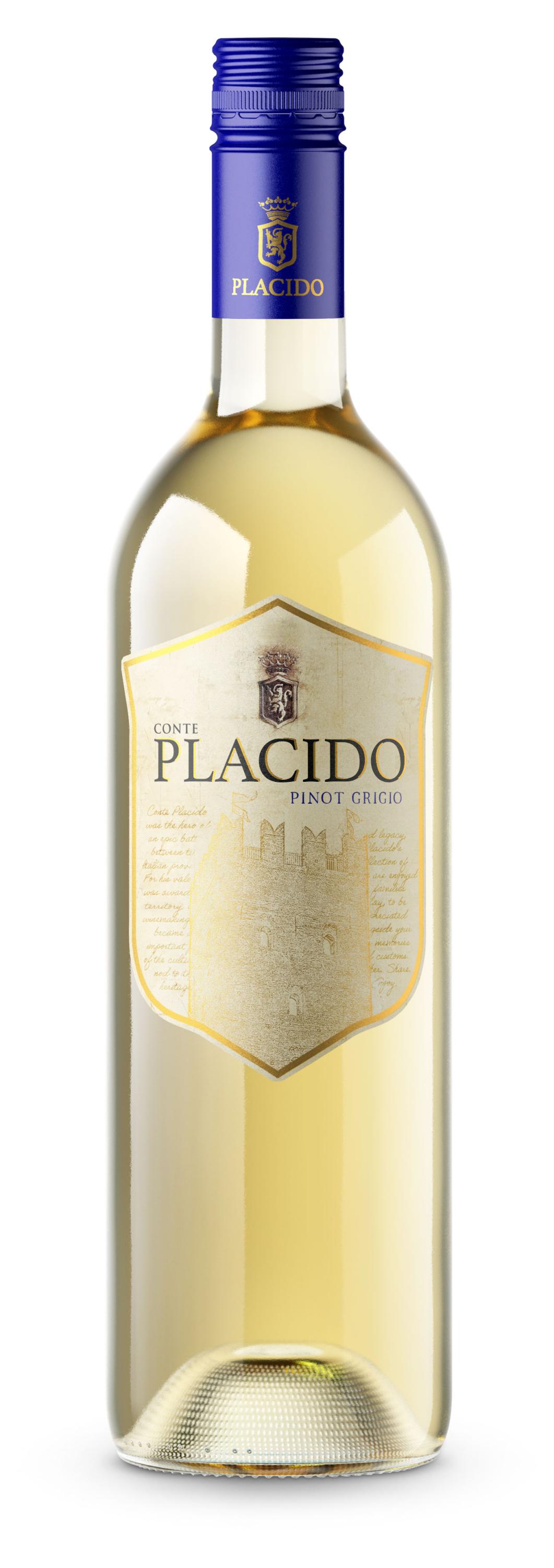 Вино Placido PINOT GRIGIO белое сухое Италия, 0,75 л