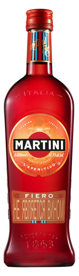 Вермут Martini Fiero красный сладкий Италия, 0,5 л