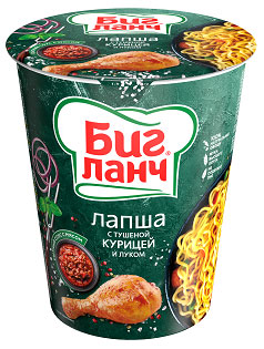 Лапша «Биг Ланч» с тушеной курицей и луком, 65 г