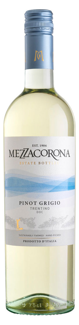 Mezzacorona | Вино Mezzacorona Pinot Grigio Trentino белое сухое Италия, 0,75 л