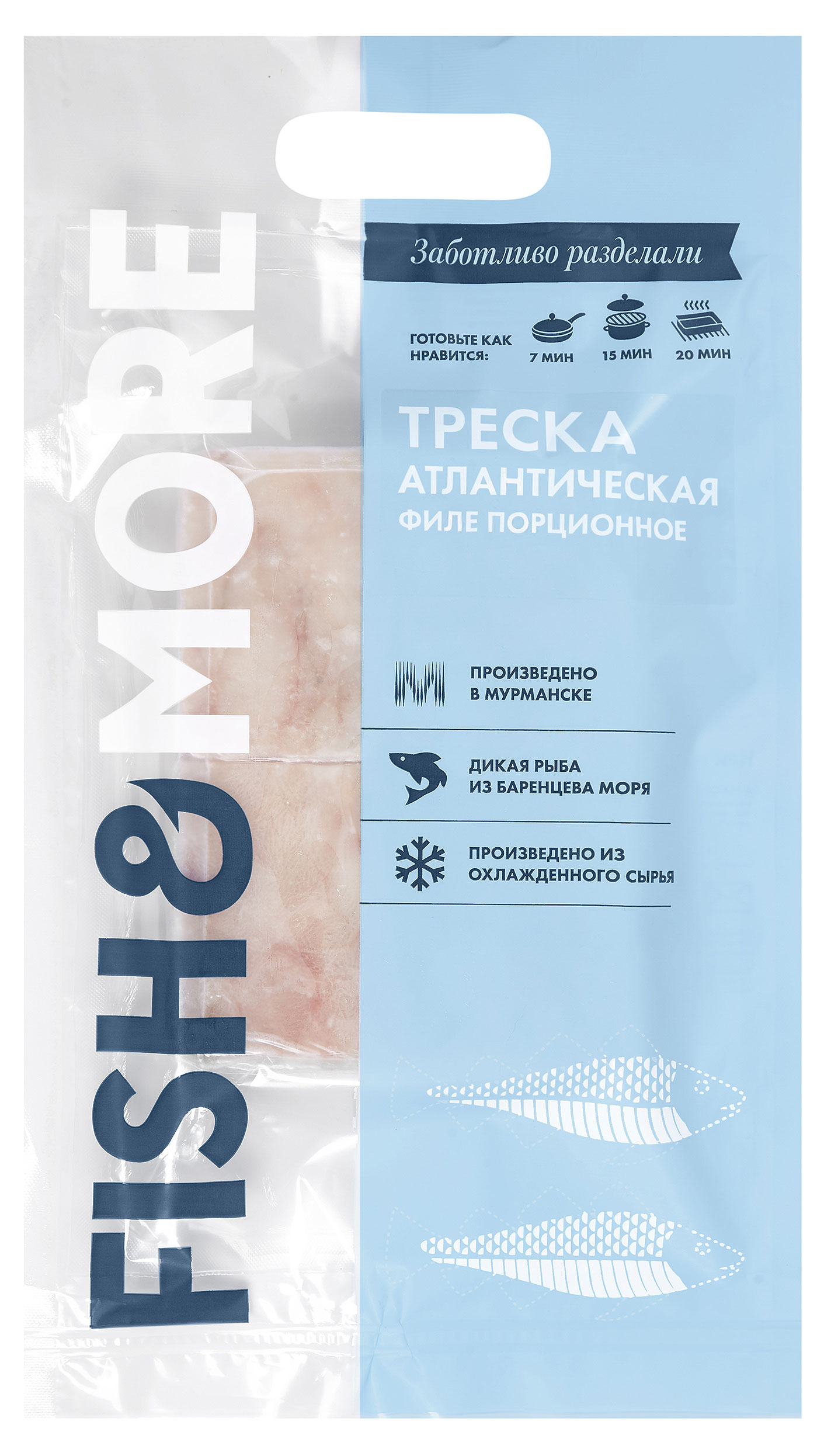 Треска замороженная Fish&More Атлантическая филе порционное, 400 г