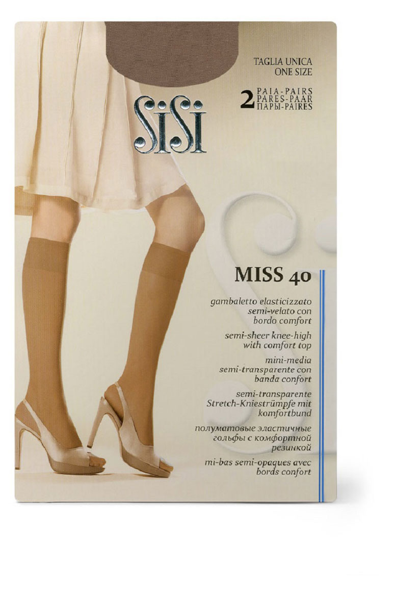 Гольфы женские SiSi Miss 40 den Miele р. универсальный, 2 пары