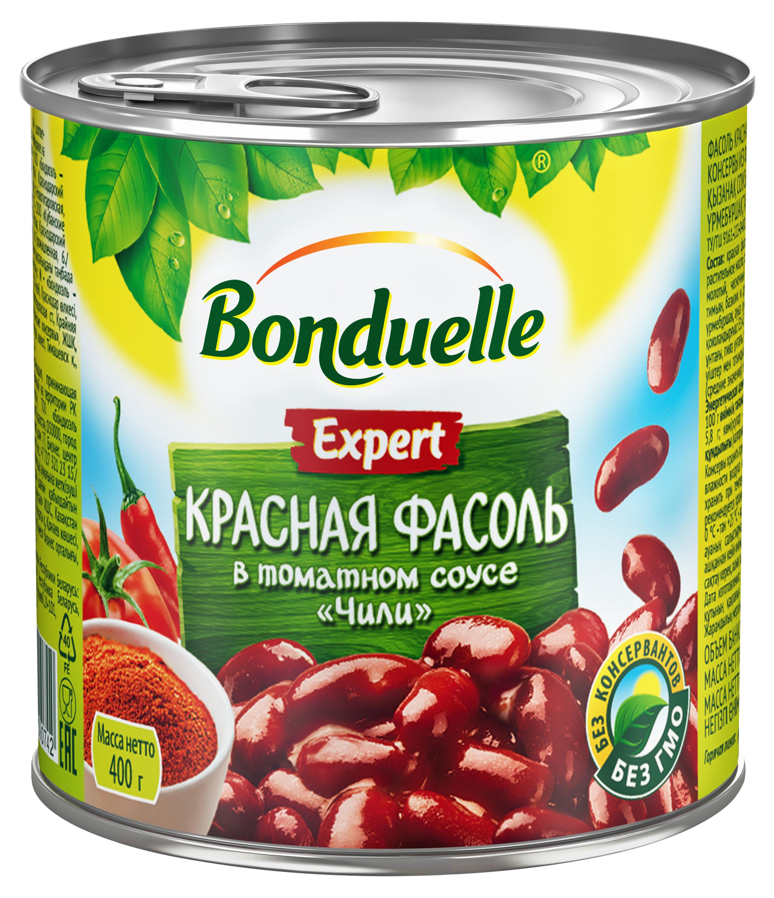 Фасоль BONDUELLE красная в томатном соусе чили, 400 г