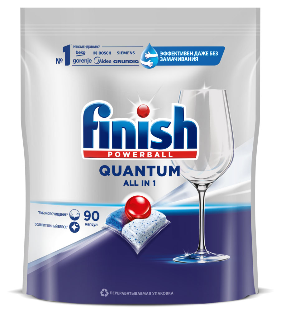 

Капсулы для посудомоечной машины Finish Quantum, 90 шт