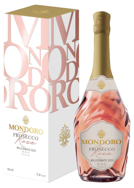 Игристое вино Mondoro Prosecco Rose сухое Италия, 0,75 л