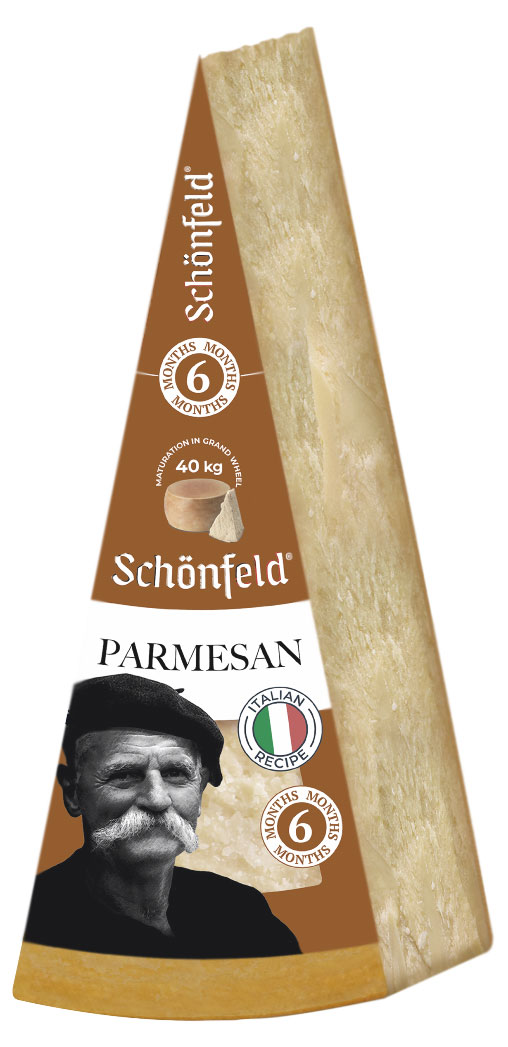 Сыр Schonfeld Parmesan выдержанный 6 месяцев 43% БЗМЖ, вес