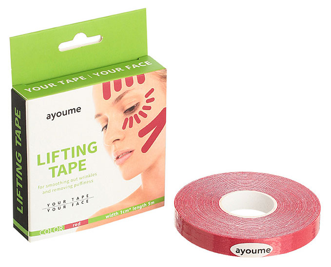 Ayoume | Тейп для лица Ayoume Kinesiology Tape Roll красный, 1см х 5м