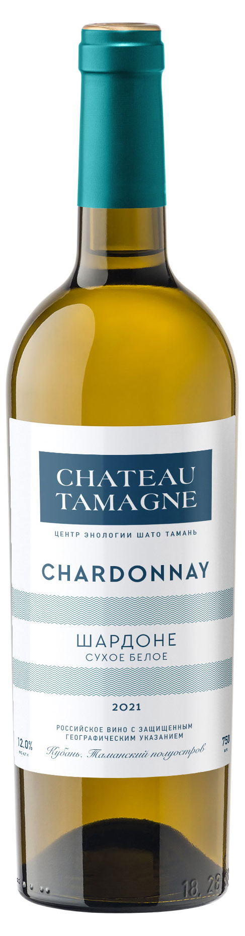 Chateau TAMAGNE | Вино Chateau Tamagne Chardonnay белое сухое Россия, 0,75 л