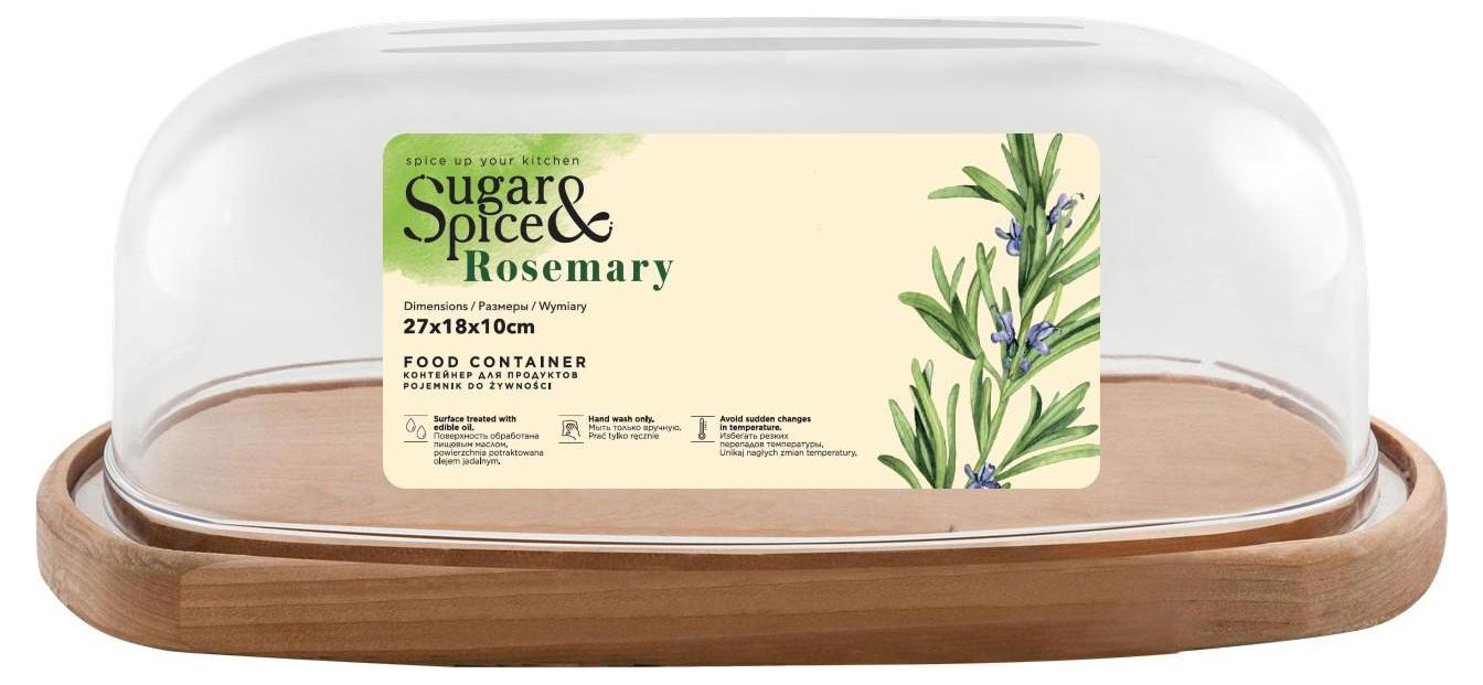 Контейнер для продуктов Sugar&Spice Rosemary деревянный