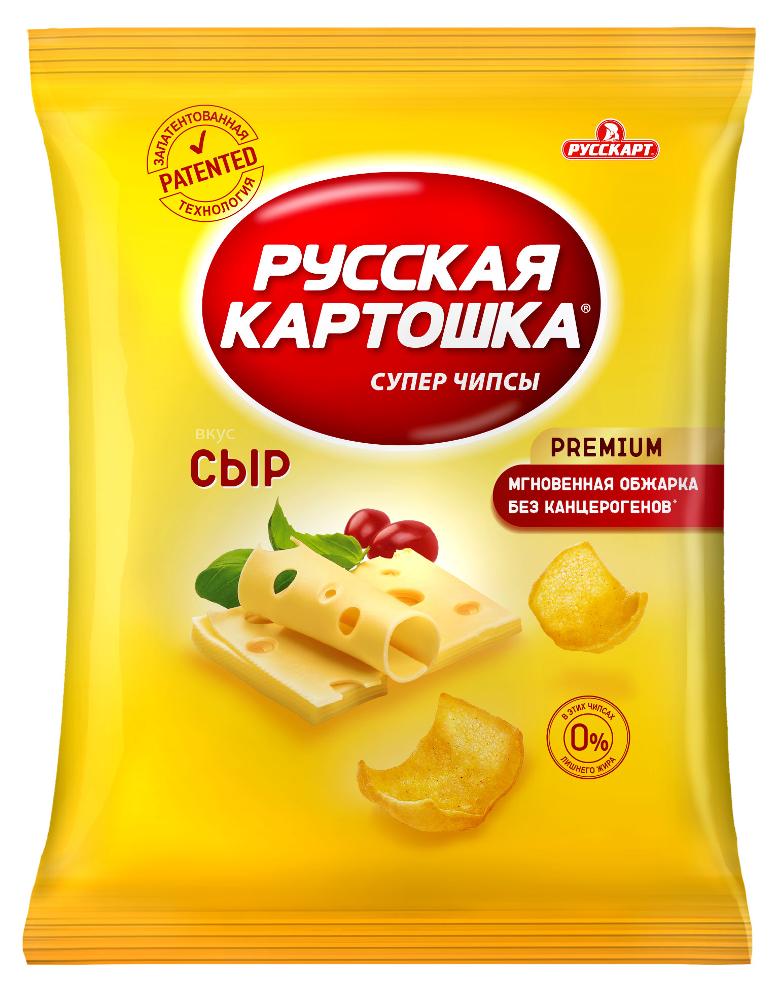 Чипсы «Русская картошка» со вкусом сыра, 140 г