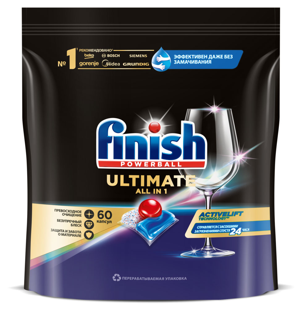 

Капсулы для посудомоечной машины Finish Ultimate, 60 шт