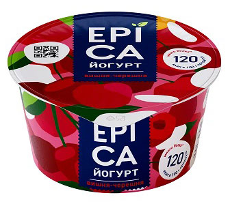 Йогурт EPICA с вишней-черешней 4.8%, 130 г