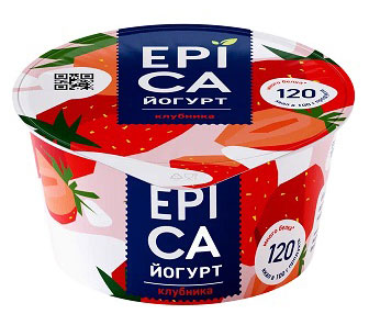 Йогурт EPICA с клубникой 4.8%, 130 г