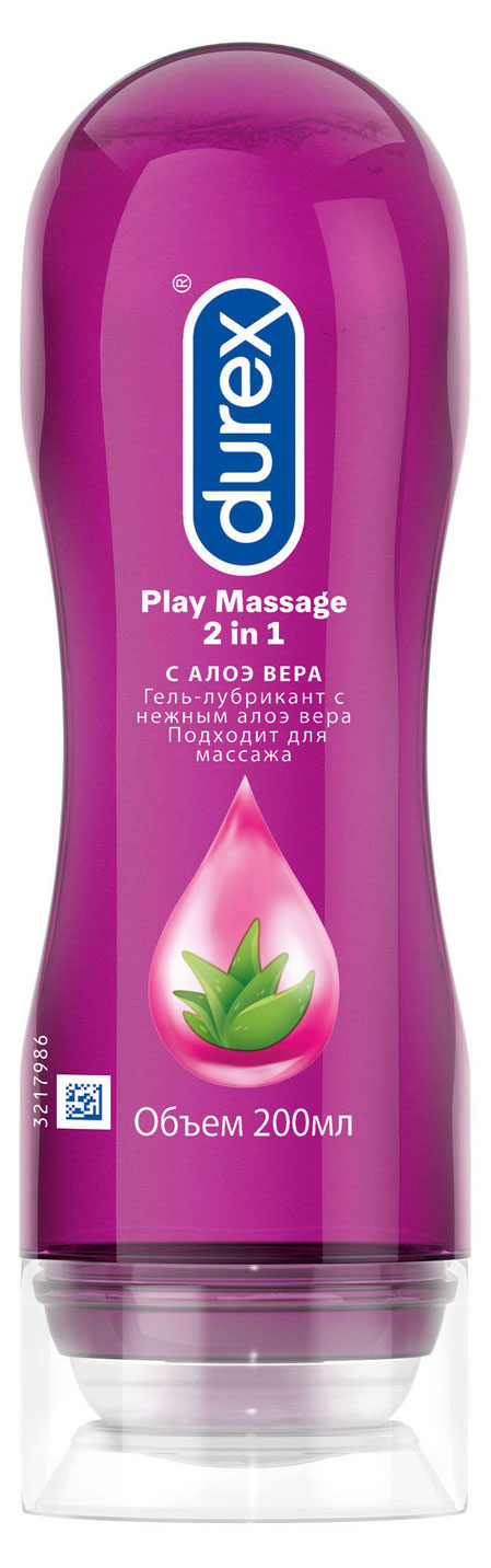 Гель-смазка Durex Play Massage 2в1 с успокаивающим алоэ вера, 200 мл