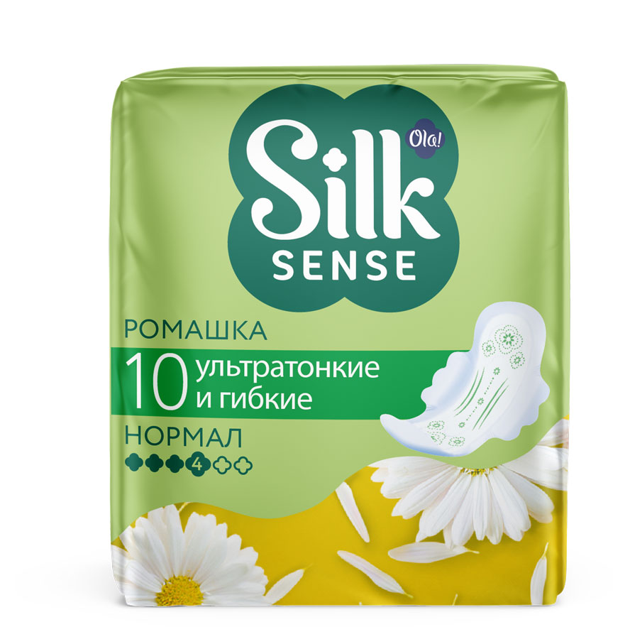 

Прокладки гигиенические Ola! Silk Sense Ultra Normal Ромашка ультратонкие, 10 шт