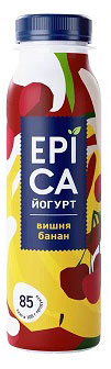 Йогурт питьевой EPICA с вишней и бананом 2,5% БЗМЖ, 260 мл