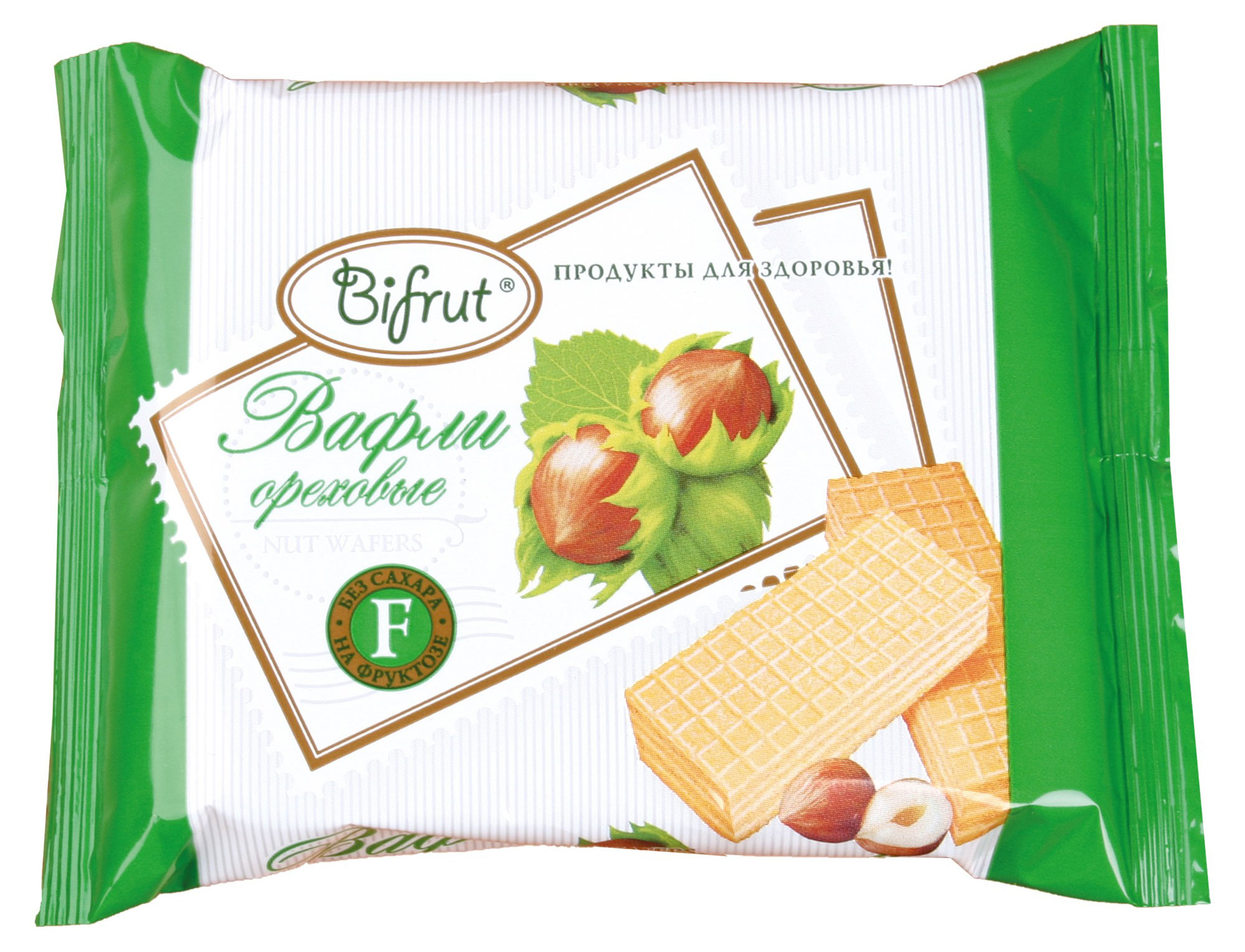 Bifrut | Вафли Bifrut ореховые на фруктозе, 60 г