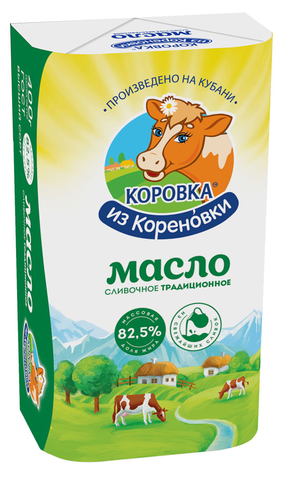 Масло сливочное «Коровка из Кореновки» 82,5% БЗМЖ, 170 г