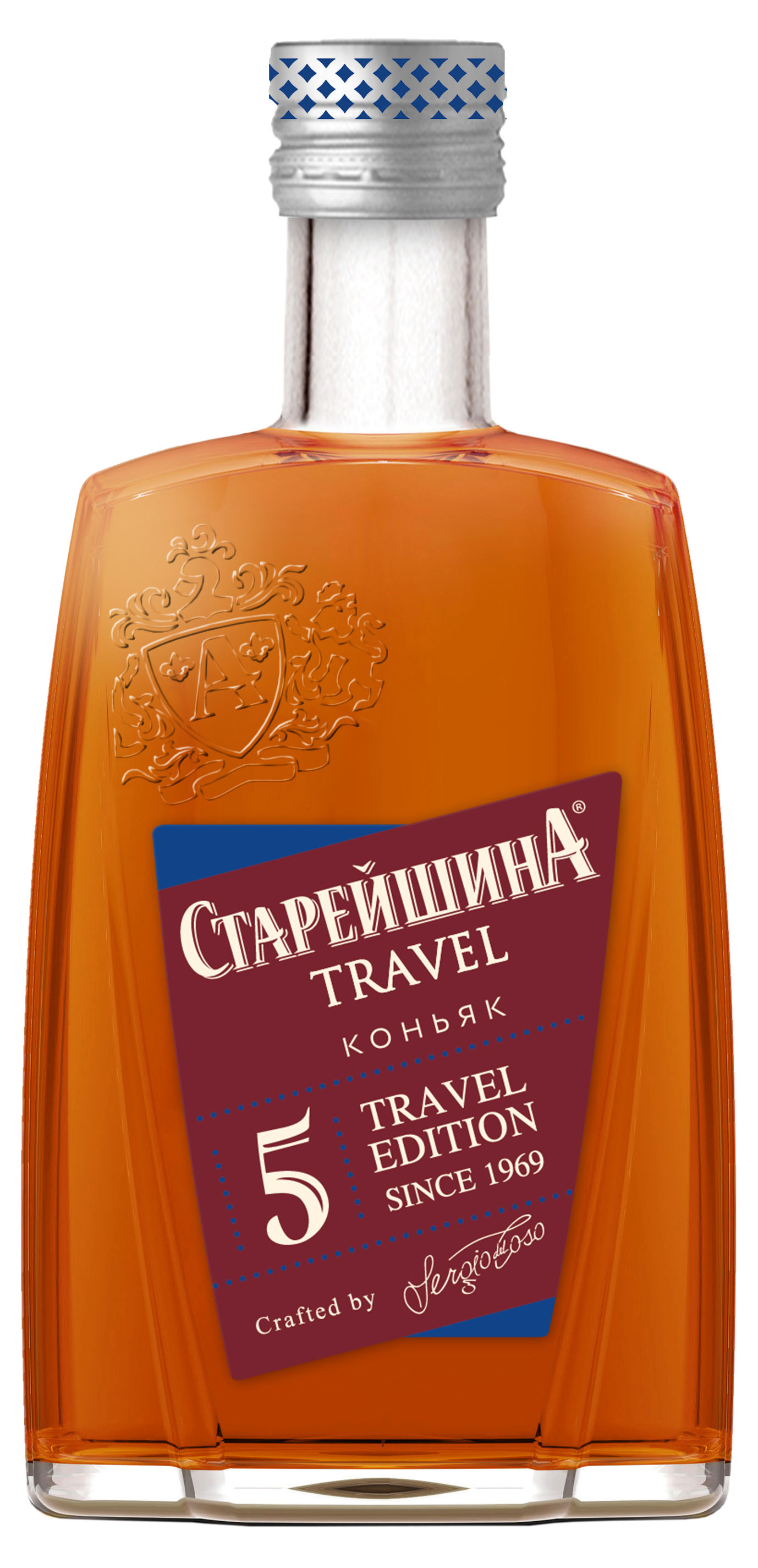 Старейшина | Коньяк «Старейшина» Travel пятилетний Россия, 0,1 л