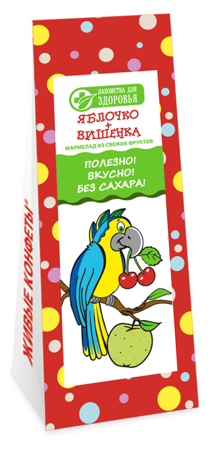 Лакомства для здоровья | Мармелад «Лакомства для здоровья» яблочко + вишенка, 105 г