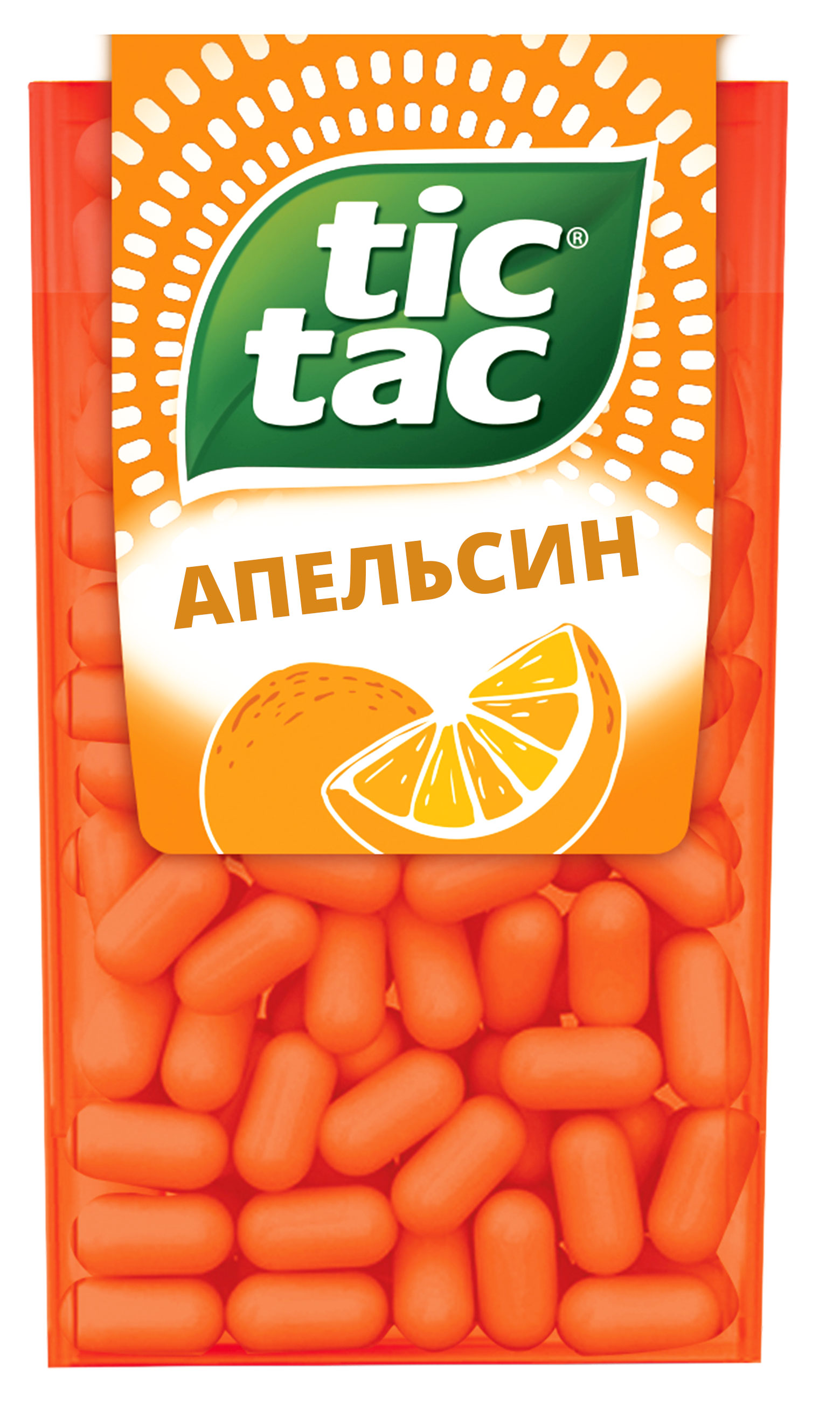 Tic Tac | Драже Tic Tac со вкусом апельсина, 49 г