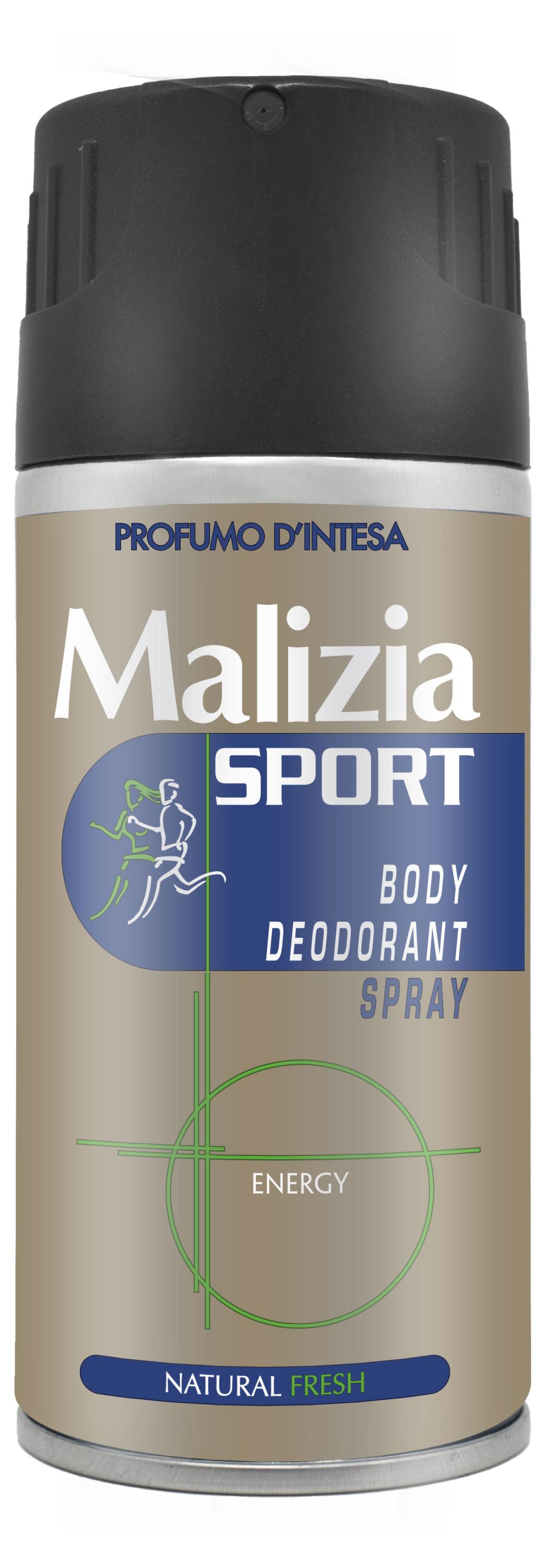 Дезодорант аэрозольной Malizia Sport Energy Uomo, 150 мл