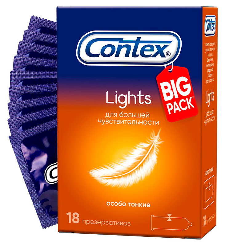 Contex | Презервативы Contex Lights особо тонкие, 18 шт