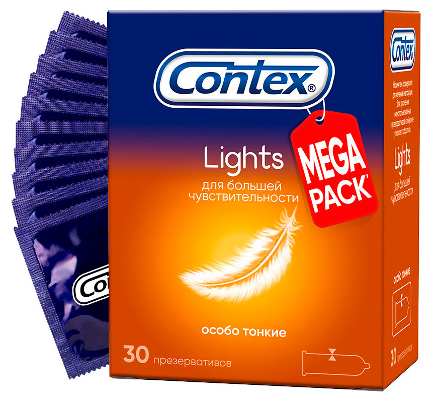 Презервативы Contex Lights, 30 шт