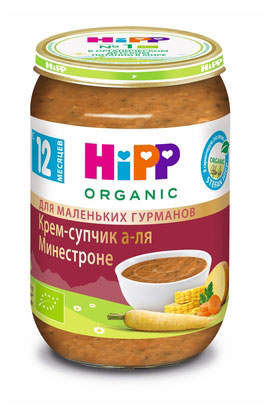 Крем-суп HiPP а-ля минестроне с 12 месяцев, 190 г