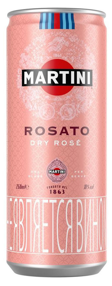 Плодовый алкогольный продукт Martini Rosato розовый полусухой Италия, 0,25 л