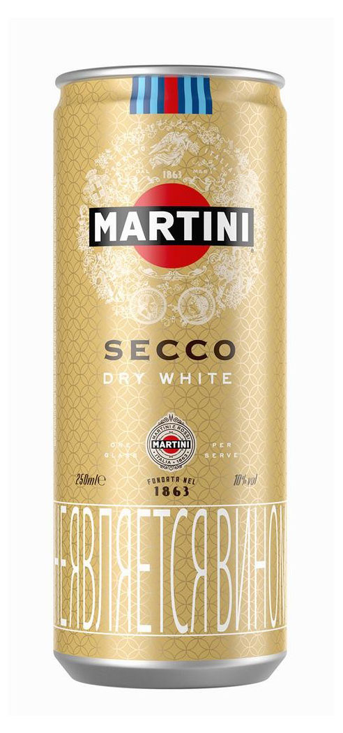 Плодовый алкогольный продукт Martini Secco белый полусухой Италия, 0,25 л