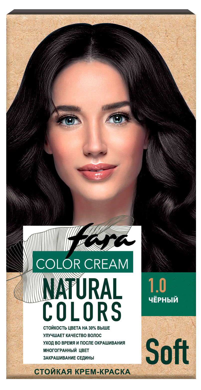 Крем-краска для волос Fara Natural Colors Soft тон 301 Черный 1.0