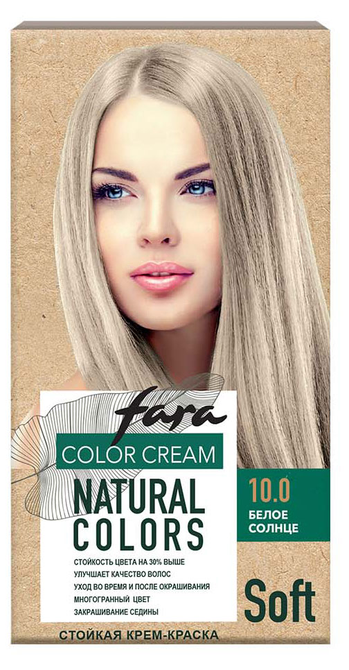 Крем-краска для волос Fara Natural Colors Soft тон 355 Белое солнце 10.0