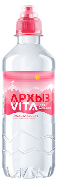 Архыз | Вода «Архыз» Vita для малышей с рождения негазированная, 0,33 л