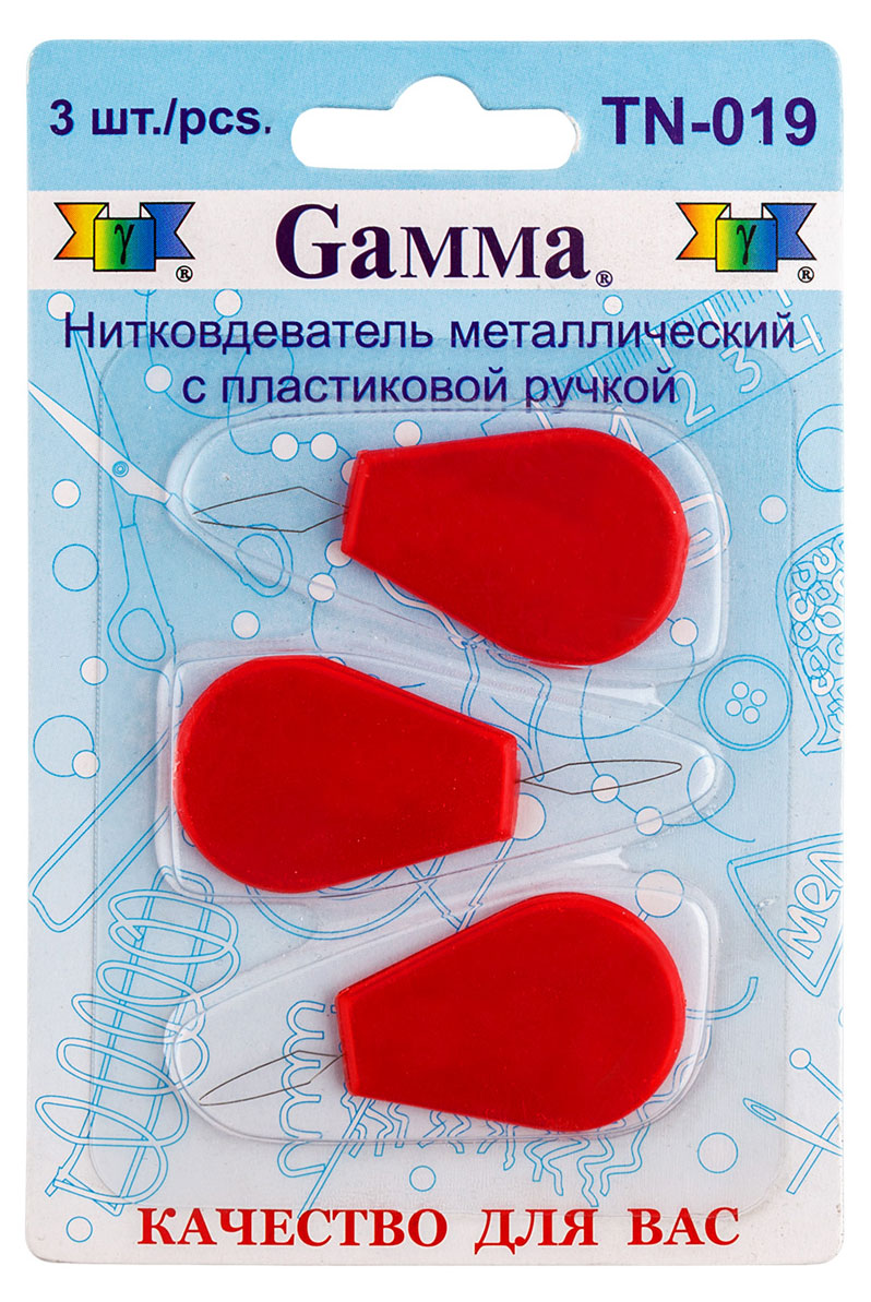 

Нитковдеватель GAMMA с пластиковой ручкой, 3 шт