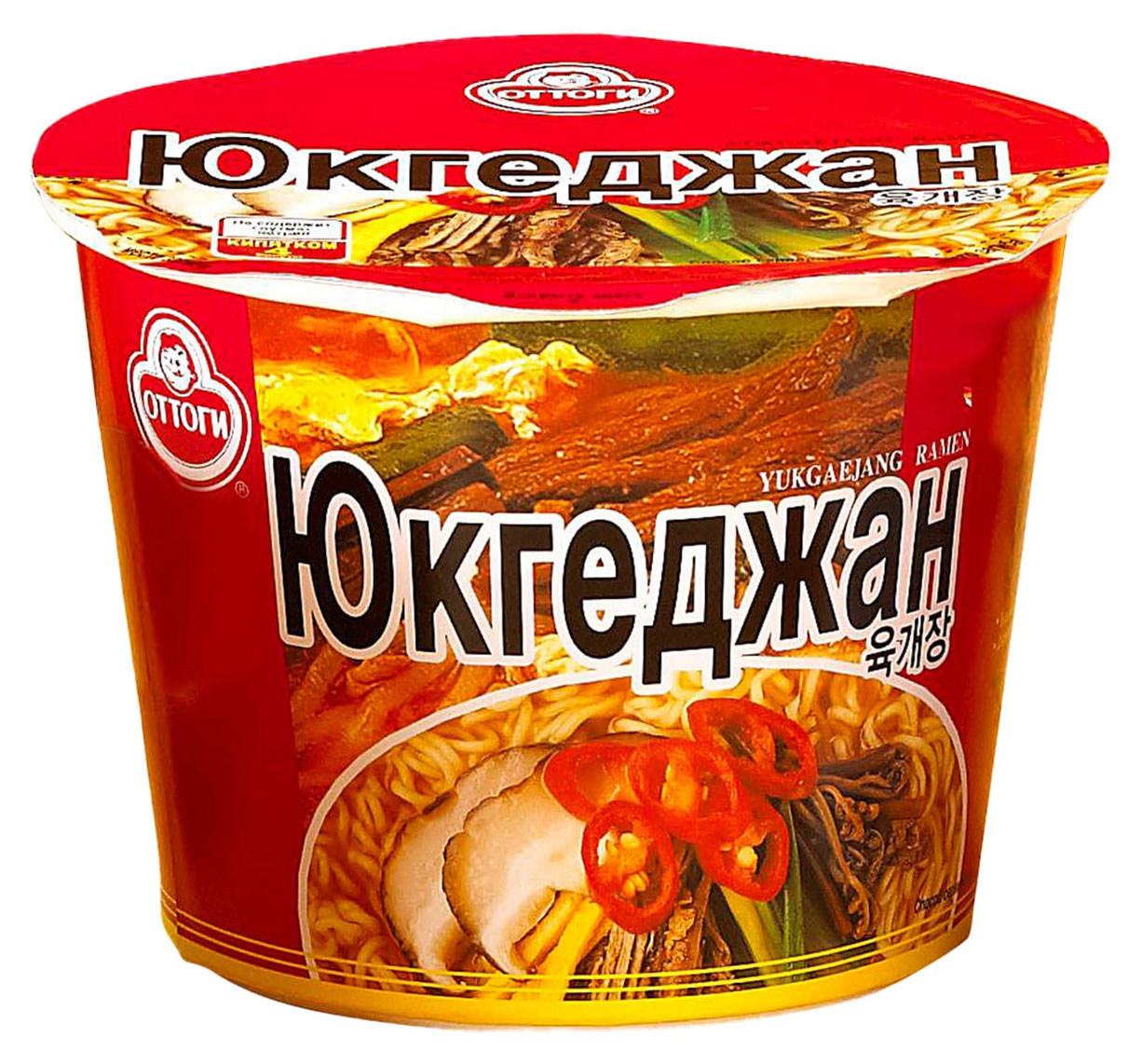 Ottogi | Лапша быстрого приготовления Ottogi Юккедян Рамен со вкусом говядины, 110 г