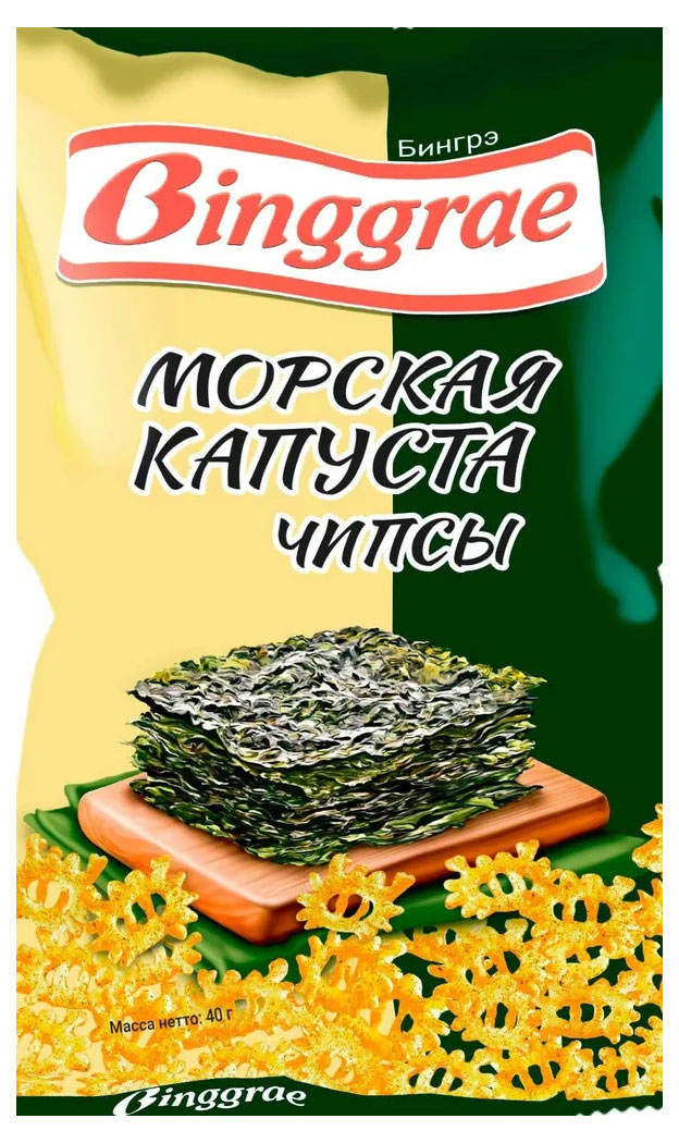 Binggrae | Чипсы Binggrae морская капуста, 40 г