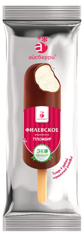 Мороженое «Филевское» эскимо в шоколадной глазури БЗМЖ, 80 г