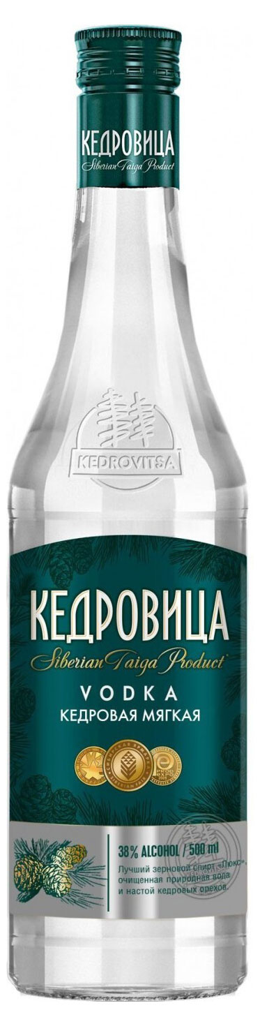 Кедровица | Водка «Кедровица» Кедровая мягкая Россия, 0,5 л