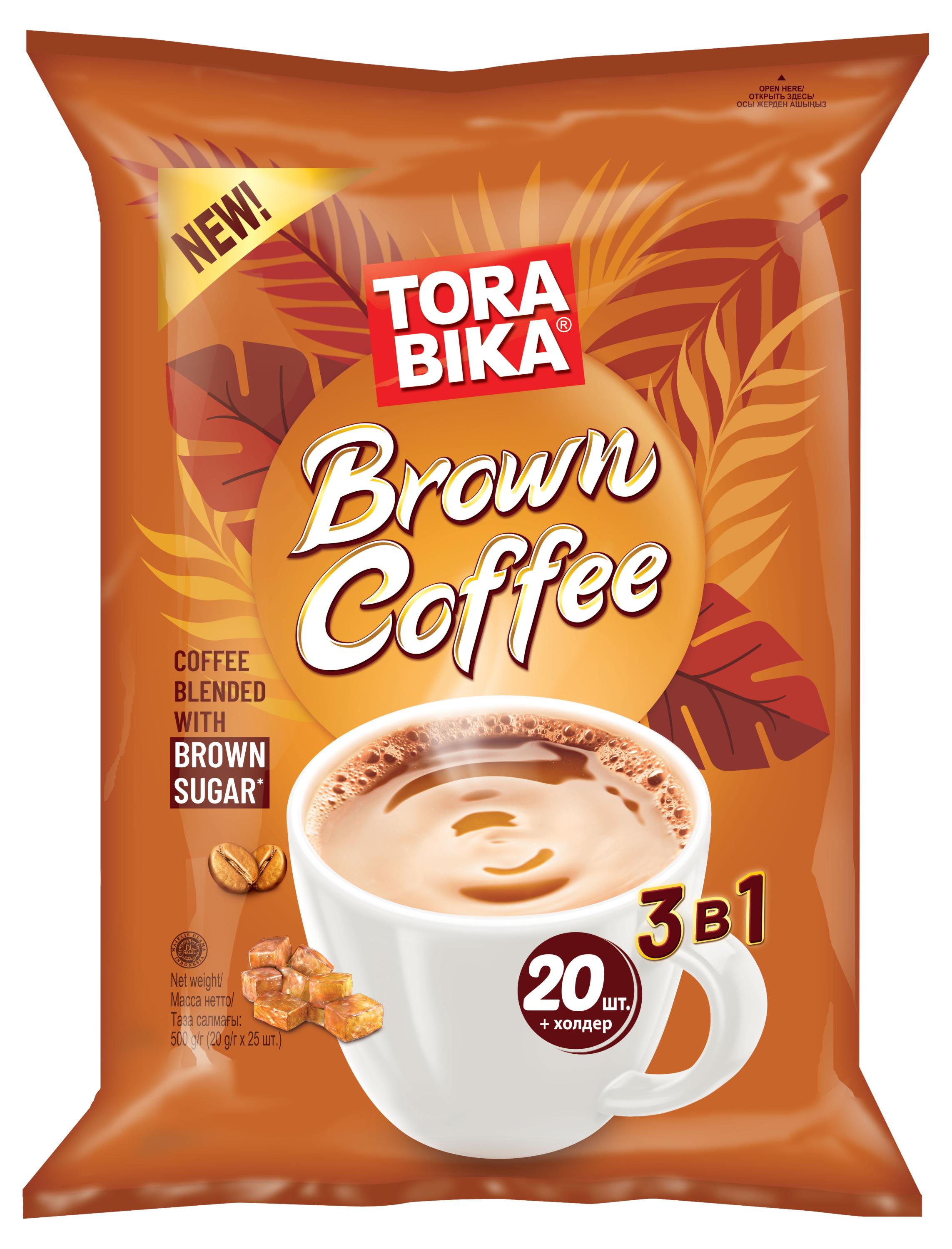 Кофейный напиток Torabika 3в1 Brown Coffee, 20 шт x 25 г