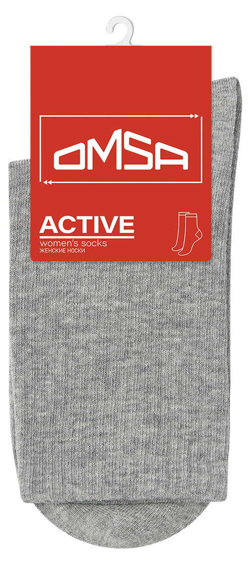 Носки женские Omsa Active 152 Grigio Melange, размер 35-38