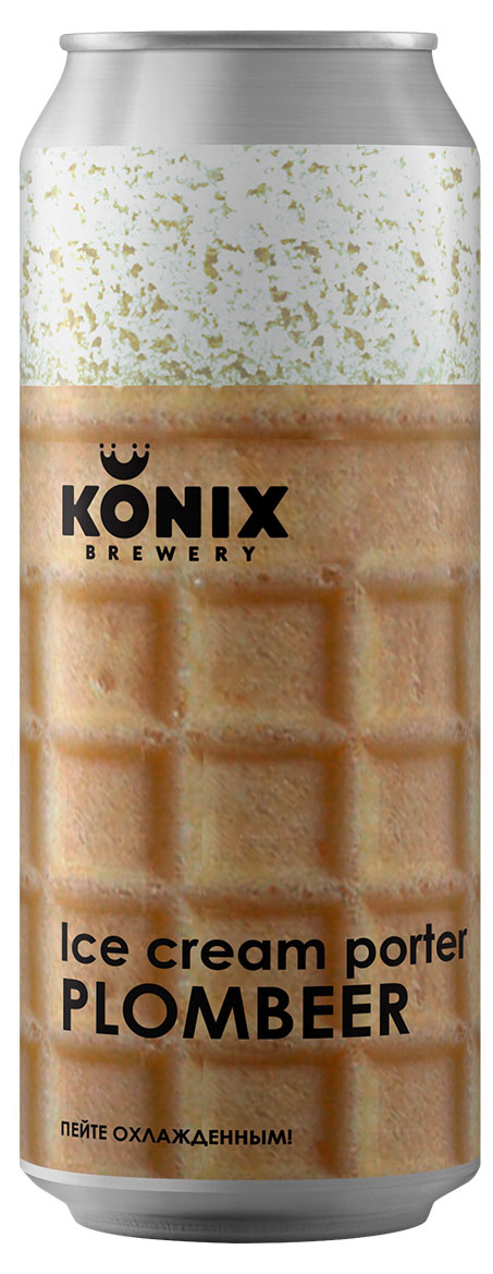 

Пивной напиток Konix Brewery Ice Cream Porter Plombeer нефильтрованный осветленный 7%, 450 мл